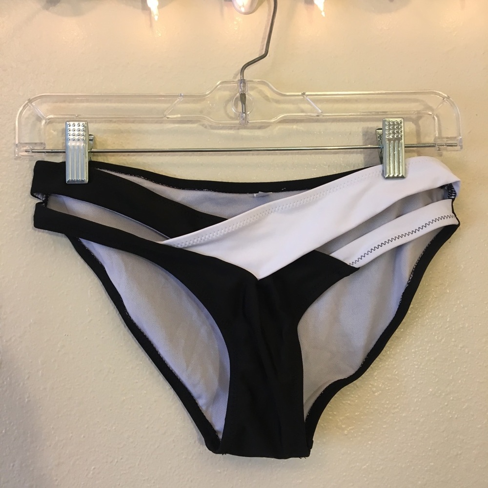 Black and white bikini bottom